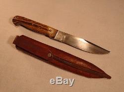 Marbles MSA No. 57 Special Hunting Knife Stag Fixed Blade 1904-1915 Authentic