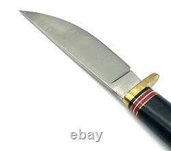 Marbles USA DISCONTINUED RARE Plainsman Black Pacca Stag Pommel Knife 80500B