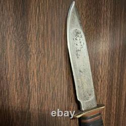 Marbles Vintage Hunting Knife Carbon Steel Clip Point Leather Handle Sheath