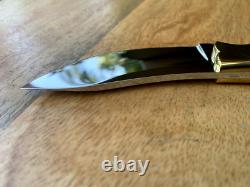 Mark Waite Custom Handmade Knife. Birdseye Redwood Hunter/Skinner