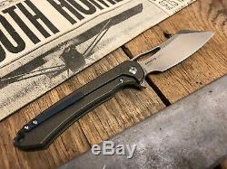 Massdrop x Ferrum Forge Buc Titanium Frame Lock Bronze Ti Folding Knife