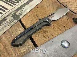 Massdrop x Ferrum Forge Buc Titanium Frame Lock Bronze Ti Folding Knife