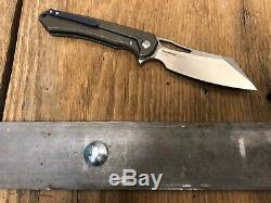 Massdrop x Ferrum Forge Buc Titanium Frame Lock Bronze Ti Folding Knife