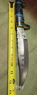 Michael Klaas Espana (Spain), 13in Custom Knife & Leather Sheath (NICE)