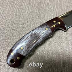 Mint Custom Knife, D. Boultinghouse Maker, Polished Bone, A198, Custom Sheath