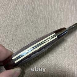 Mint Custom Knife, D. Boultinghouse Maker, Polished Bone, A198, Custom Sheath