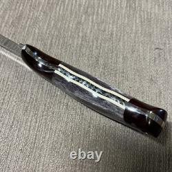 Mint Custom Knife, D. Boultinghouse Maker, Polished Bone, A198, Custom Sheath