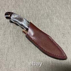 Mint Custom Knife, D. Boultinghouse Maker, Polished Bone, A198, Custom Sheath