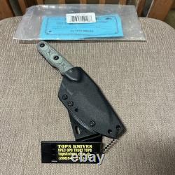 Mint, Never Used, TOPS Knives, Iraq Jac, Small Knife, Grn Micarta, Kydex