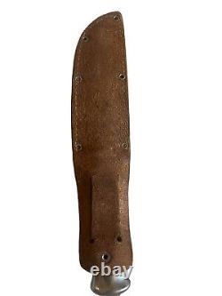 Mora knife made in sweden vintage + Sheath EUC Wooden Handle