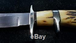 Morseth Hunting Knife Sub Hilt & 7 Inch Blade WITH Sheath Fighting Knife RARE
