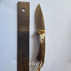 Muela 6 1/8 Overall Colibri Fixed Blade Knife Stag Handle 440c Blade Leather Sh