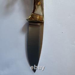 Muela 6 1/8 Overall Colibri Fixed Blade Knife Stag Handle 440c Blade Leather Sh