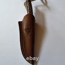 Muela 6 1/8 Overall Colibri Fixed Blade Knife Stag Handle 440c Blade Leather Sh