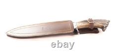Muela BW-24S Stag Horn Crown Handle Hunting Knife with Leather Sheath
