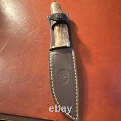Muela Cougar CI13A Hunting Knife 13cm Stainless Straight Blade Stag Sheath