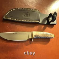 Muela Cougar CI13A Hunting Knife 13cm Stainless Straight Blade Stag Sheath