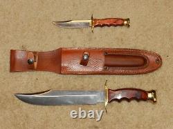 Muela Hunting Bowie Knife Double Knife With Sheath Made In Spain 13.5 MINT COND