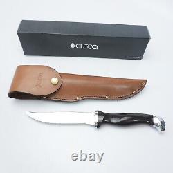 NEW CUTCO 1769 DD Serrated Hunting Knife Classic Brown with Leather Sheath USA