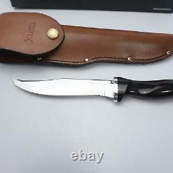 NEW CUTCO 1769 DD Serrated Hunting Knife Classic Brown with Leather Sheath USA