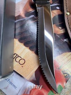 NEW CUTCO 1769 DD Serrated Hunting Knife Classic Brown with Leather Sheath USA