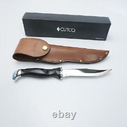 NEW CUTCO 1769 DD Serrated Hunting Knife Classic Brown with Leather Sheath USA