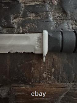 NEW KA-BAR 02 1221 Fixed Blade Serrated Edge Fighting Knife Sheath & Box USA