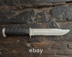 NEW KA-BAR 02 1221 Fixed Blade Serrated Edge Fighting Knife Sheath & Box USA