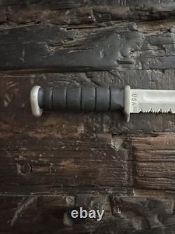 NEW KA-BAR 02 1221 Fixed Blade Serrated Edge Fighting Knife Sheath & Box USA