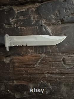 NEW KA-BAR 02 1221 Fixed Blade Serrated Edge Fighting Knife Sheath & Box USA