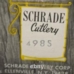 NEW Vintage Schrade 498S Fixed Blade Knife, with factory cosmoline! , withSheath