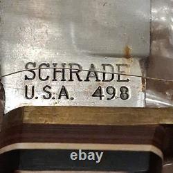 NEW Vintage Schrade 498S Fixed Blade Knife, with factory cosmoline! , withSheath