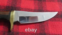 NICE! Vintage Browning 4018 Fixed Blade Hunting Knife With Leather Sheath & Box