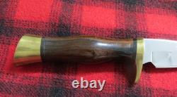NICE! Vintage Browning 4018 Fixed Blade Hunting Knife With Leather Sheath & Box