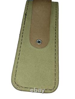 NM 1983 Schrade Kachina Scrimshaw Hunter Knife Beaded Sheath Limited Edition