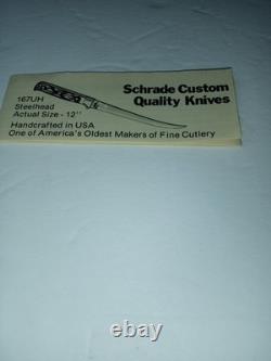 NM 1983 Schrade Kachina Scrimshaw Hunter Knife Beaded Sheath Limited Edition