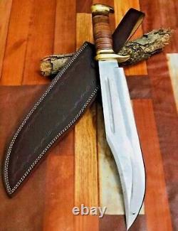 New Custom Handmade 18 Hunting Crocodile Dundee High Polish Bowie Knife