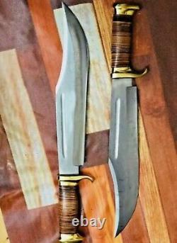New Custom Handmade 18 Hunting Crocodile Dundee High Polish Bowie Knife
