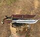 New Custom Handmade Fixed Hunting Bowie Knife Leather Handle With Leather Sheath