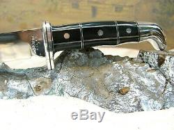 New Old Western L66 Knife & New Sheath Custom Buck 119 Style Silver/blk S Reed