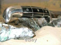 New Old Western L66 Knife & New Sheath Custom Buck 119 Style Silver/blk S Reed