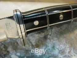 New Old Western L66 Knife & New Sheath Custom Buck 119 Style Silver/blk S Reed