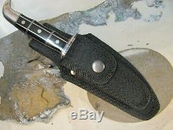 New Old Western L66 Knife & New Sheath Custom Buck 119 Style Silver/blk S Reed