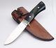 Nice Early Bench Mark Knives 865 Micarta Handle Drop Point Hunting Sheath Knife