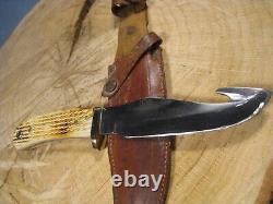 Nice LCO (Lac Corte Orrielles) Custom Fixed Blade Knife with Gut Hook & Sheath