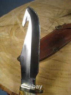 Nice LCO (Lac Corte Orrielles) Custom Fixed Blade Knife with Gut Hook & Sheath