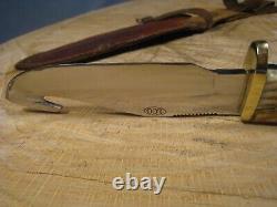 Nice LCO (Lac Corte Orrielles) Custom Fixed Blade Knife with Gut Hook & Sheath