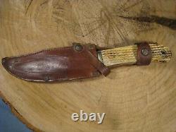 Nice LCO (Lac Corte Orrielles) Custom Fixed Blade Knife with Gut Hook & Sheath