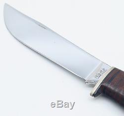 Nice! Vintage 1940 1965 Case USA Stacked Leather Handle Hunting Knife & Sheath