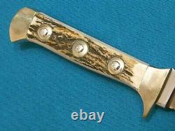 Nm Vintage Schlieper Eye Brand Germany#381 Trophy Line Stag Hunting Knife Sheath